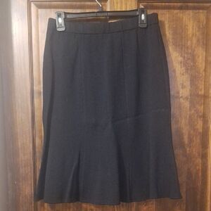 St. John Classic Black A-Line Skirt
